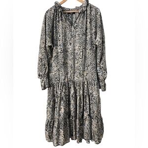 O.P.T Paisley Millions Tiered Midi Dress
